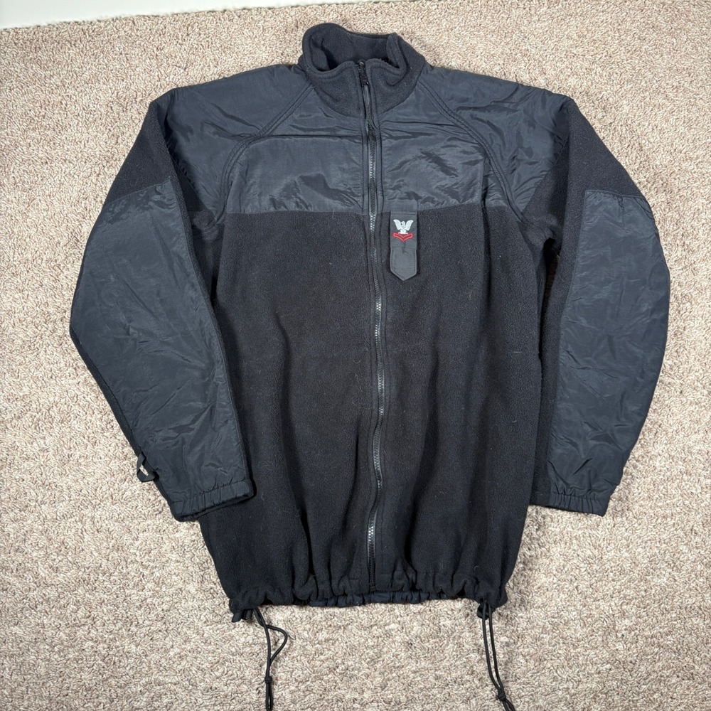 US Navy Military Fleece Parka Liner Jacket Black SPE1C1-16-D-B005 Mens L